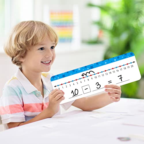 26 packs number line dry erase boards cards double sided writable and erasable board-0-10 on one side amp 0-20 on other side math white board for kids students classroom and home 12 x 4