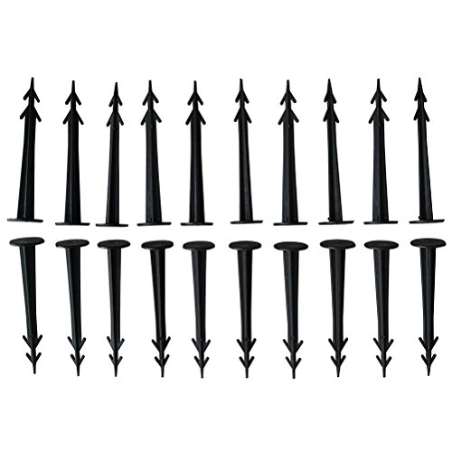 Preisvergleich Produktbild OUNONA 20pcs Schlauchanker Befestigungsanker Bodenanker Schlauchführung für Gartenschlauch oder Tropfschlauch Perlschlauch