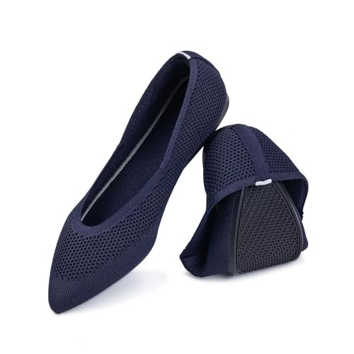 Image of Frank Mully Womens Pointed Toe Flats Knit Dress Shoes Comfort Women Shoes Softable