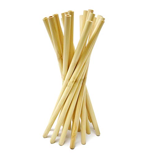 Honbay 20PCS Reusable Bamboo Drinking Straws