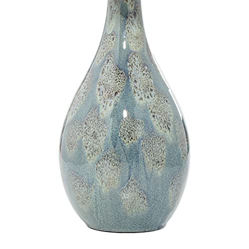 Deco 79 Ceramic Table Lamp With Drum Shade, Set Of 2 32"H, Teal #TOP3