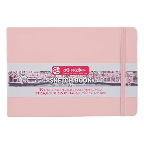 Talens Art Creation Sketchbook 80 Sheets, 21 cm x 14.8 cm, Pastel Pink, A5, 9314015M Cover