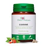 DIETI NATURA Guaraná Cápsulas Naturales para Adelgazar – Guaraná para Combatir el Exceso de Peso y Fatiga - Ayuda Adelgazante con Cafeína Natural - para Energía y Quema de Grasas