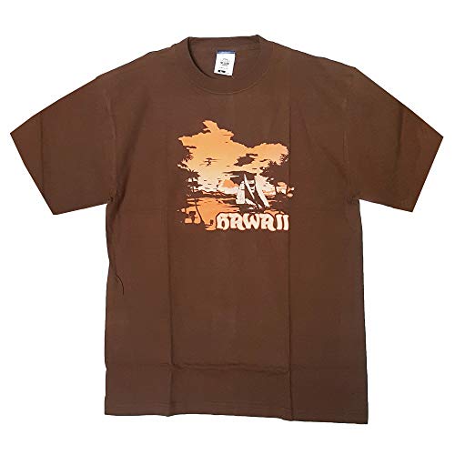 T-shirt Angry Loutre Dark Brown Toy Zany utsu Run desu en coton confortable