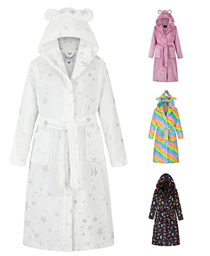 DiaryLook Bademantel Kinder für Jungen & Mädchen, Flauschiger Fleece Morgenmantel Kuscheliger Kinderbademantel, Bathrobe, Robe, Geschenk 9-10 Jahre Cover
