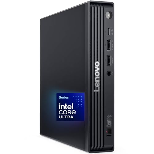 Image of Lenovo ThinkCentre M70q Gen 6, Intel Core Ultra (Beats i7-13700T), 32GB DDR5 RAM, 512GB NVMe SSD, WiFi 6E, Bluetooth, RJ-45, DP Port, HDMI, Win 11 Pro, AI Business Desktop