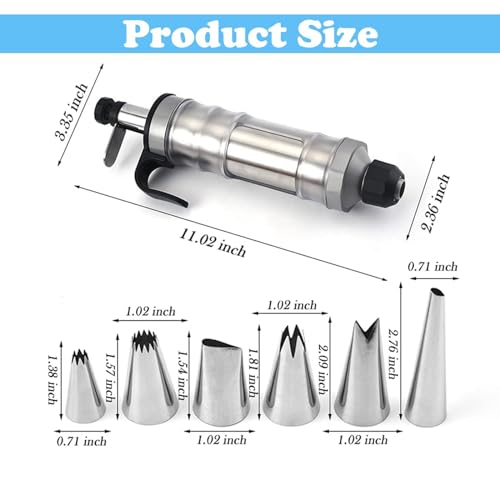 Dessert Decorating Syringe Set, Icing Piping Kit Stainless Steels Cake Decorating Tools 30 Piping Icing Nozzles Cupcake Decorating Kit - Pink