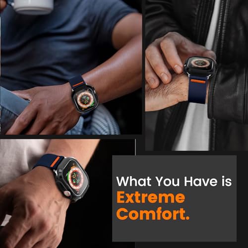 Bracelet Apple Watch Ultra 49mm nylon extensible avec coque de protection
