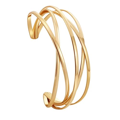 JUSTUSNX Pulsera de aleación, pulsera de Cruz abierta simple, joyería adecuada para niñas y mujeres (A)