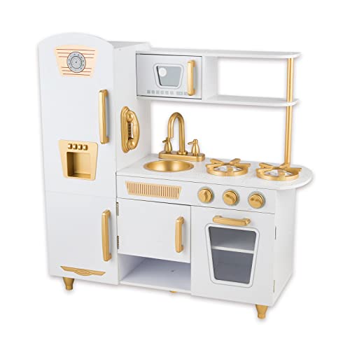 Wooden Kid's Play Kitchen Set with Sounds
