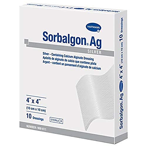 Hartmann Sorbalgon Silver Calcium Alginate Dressing, 4" X 4", Pack Of 10 #TOP21