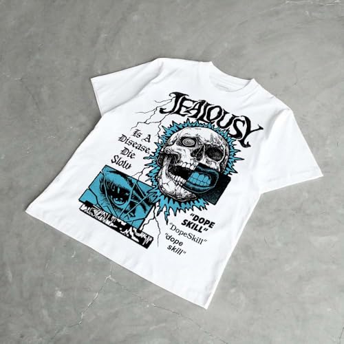 Image of DopeSkill Halloween Graphic Tee Streetwear Hip Hop Hypebeast Unisex T-Shirt Sneaker Colour Matching Shirts Spooky Graphic