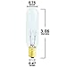 KOR (Pack of 6) 15T6/CL - 15 Watt T6 Clear Tubular - 120V - Candelabra (E12) Base - Incandescent Light Bulb