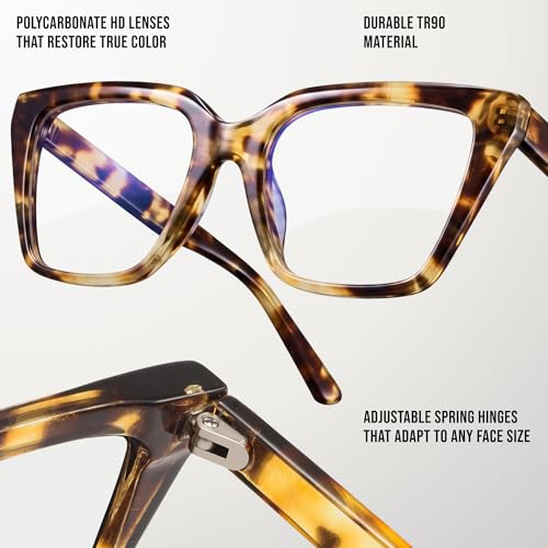 Image of miyya Blue Light Glasses for Women - Oversized UV & Blue Light Blocker Chunky Frames, Stylish Eyewear Access
