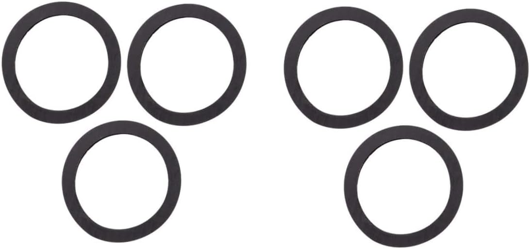 Toyvian 6pcs Rubber Gas Tank Nozzle Gaskets and Easy to Install Nozzle Seals for Automotive and Plumbing Use Suitable for Gas Tank Applications Black