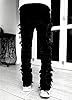 VOLYMOON Mens Stacked Jeans Slim Straight Ripped J... #2
