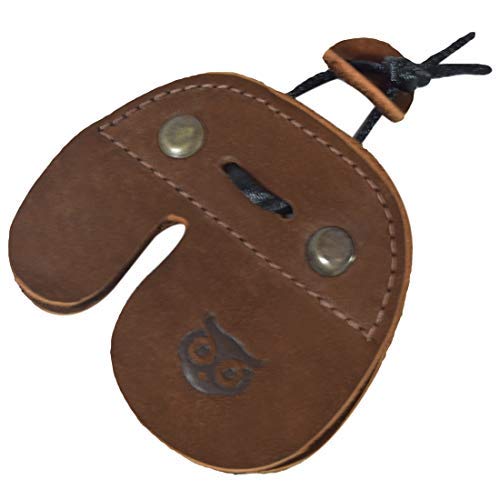Hide & Drink, Rustic Leather Right Handed Archery Finger Tab, Protect Guard for Recurve Bows, Fingers Protector, Shooting Practice Gear, Outdoors & Sports Essentials Handmade :: Swayze Suede
