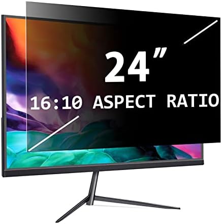 PYS Blickschutzfolie Monitor 24 Zoll Sichtschutz für Monitor 16:10 Seitenverhältnis, Anti-Blaulicht Blendfrei Abnehmbare 24" Bildschirm Sichtschutzfolie Blickschutzfilter Sichtschu
