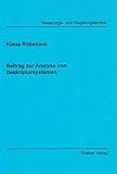 Beitrag zur Analyse von Deskriptorsystemen (Berichte aus der Steuerungs- und Regelungstechnik)