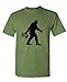 The Goozler Sasquatch Bigfoot Beer Funny Party - Mens Cotton T-Shirt, L, Military