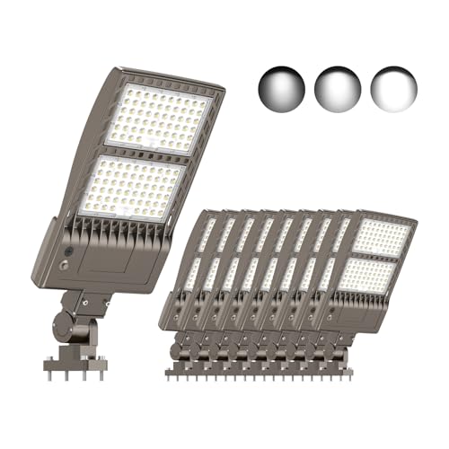 450W LED Shoebox Parking Lot Light, Outdoor Street Lights Arm Mount 10 Pack