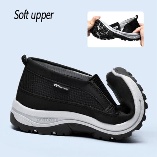 Orthowalkway Mens Shoes Slip On, Men's Arch Support Slip-on Canvas Loafers, Outdoor Casual Non Slip Orthopedic Sneakers Flats Walking Boat Shoes4