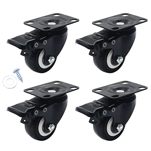 Roulettes pivotantes robustes de 49 mm en polyuréthane durable - 2