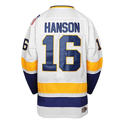Camisa de hóquei Hanson Brothers 16 Charlestown Chiefs 17 Jeff Slap Shot 18 Filme Hóquei Jersey Azul