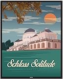 Produkte aus deiner Stadt. BLN PRINT Schloss Solitude (1) - Vintage Travel Poster