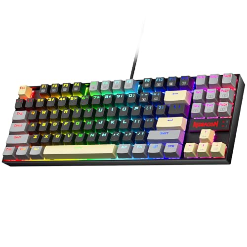 Redragon K552P Mechanical Gaming Keyboard TKL with 18 Backlight Modes,