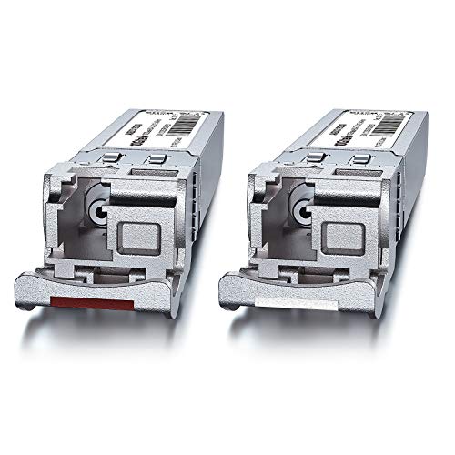 Image of 10Gtek a Pair of 10G SFP+ Bidi Transceiver, 10GBase-BIDI 1270nm /1330nm SMF, DOM, up to 40km, for Cisco SFP-10G-BX40D-I /SFP-10G-BX40U-I, Ubiquiti UniFi, Mikrotik, D-Link, Supermicro, Netgear and More