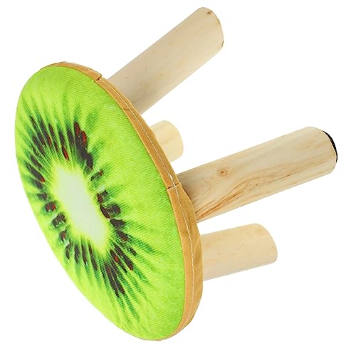Holibanna Sponge Seat Cushion Low Stool Solid Wood Cartoon Fruit Stool for Home Use Strong Bearing and Footrest for Living Room and Bedroom