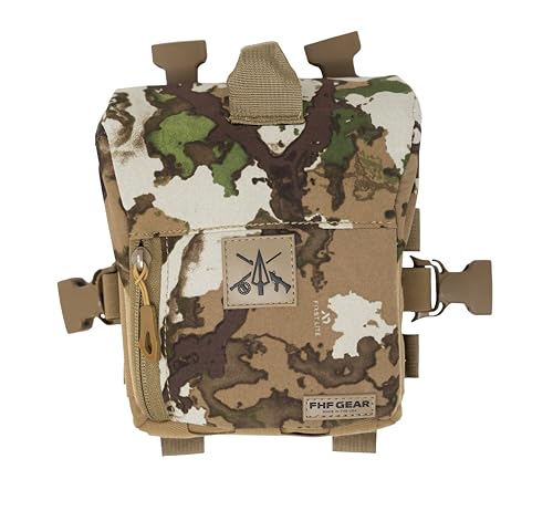 FHF Gear FOB Bino Pouch Magnetic Binocular Case with MOLLE, Fleece Lining & Wind Indicator Storage for Hunting & Field Use, Fusion, Standard