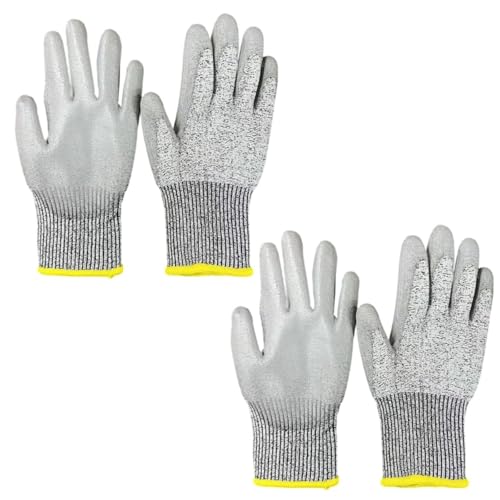THINCAN Lot de 2 paires de gants de protection anti-coupures de haute performance Gants de protection respirants Gants résistants à la coupe