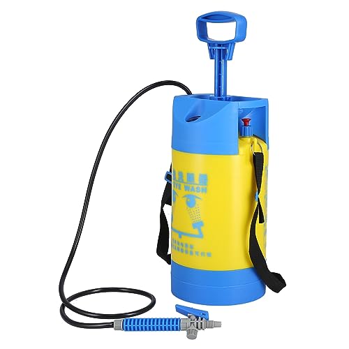 Gedourain Spruzzatore a Pressione Durevole da 5 Litri con Valvola di Scarico, Spruzzatore Portatile per Prato da Giardino per Irrigazione, Adatto per Giardinaggio e Lavaggio Oculare di Emergenza,