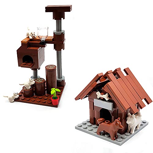 Dspitwod Building Block Toys Sets For Girls Boys 6-8-12 Cat Tower Dog Kennel Accessories Brick Blocks For Kids Compatible For Mini Figure Major Brands #TOP3