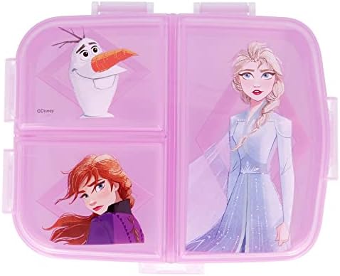 Frozen 2 XL Multi Compartment Rectangular Lunch Food Box Container, BPA Free