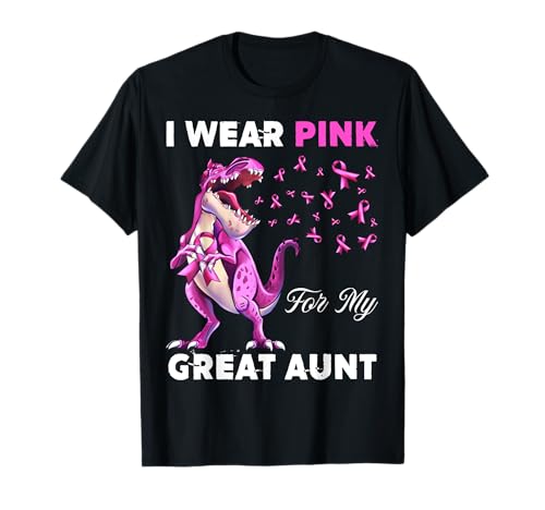 Me pongo rosa para la conciencia del cáncer de mama de mi tía abuela Camiseta