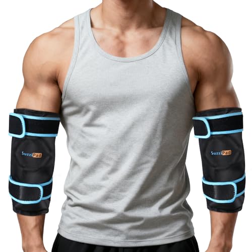 Image of SuzziPad Forearm & Elbow Ice Pack Wrap, Reusable for Tennis & Golf,Black