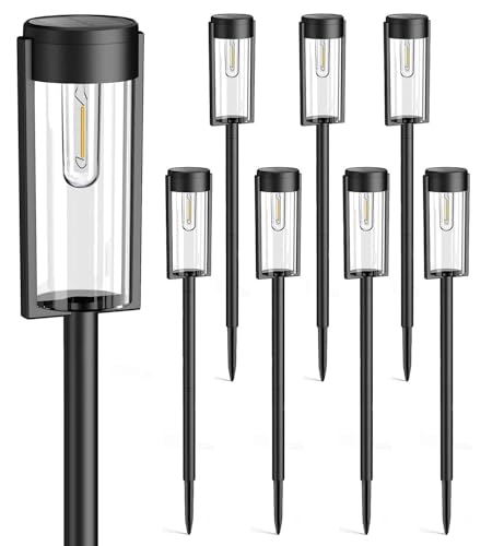 RECHOO Solarlampen TPL026 für Außen Garten, 8 Stück