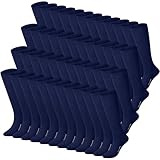 Haysandy 48 Pairs Soccer Socks Baseball Softball Football Team Training High Long Tube Socks Bulk Sport Unisex for Youth(Navy Blue)