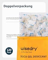 wisedry 2g x 120 Packungen Silicagel Beutel Trockenmittel Lebensmittelqualität Kieselgel Trockenmittelbeutel Feuchtigkeitsabsorber Farbe Indecator – Ansicht 3