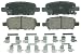 Wagner QuickStop ZD905 Ceramic Disc Pad Set Includes Pad Installation Hardware, Rear