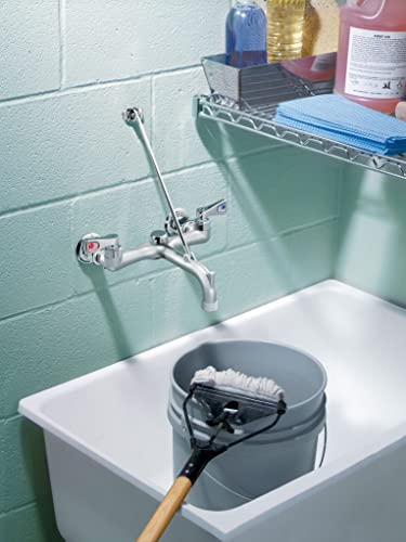 Moen 8230 Commercial M-Dura Two-Handle Service Sink Faucet With Vacuum Breaker, Rough Chrome, 0.5 #TOP1
