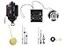 TIKROUND Original Youngtown 12888 Chime Melody Pendulum Clock Movement with 2 Sets of Hands 23.5mm (59/64 Inch) Shaft Length 16mm (5/8 Inch) Thread Length.