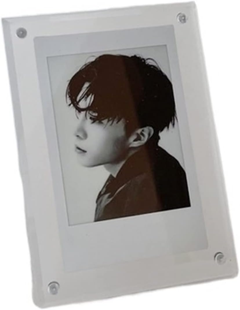 Acrylic Photo Frame Transparent 8mm Thick Frameless Magnetic Picture Album Display with Gift Box Packaging Desktop Ornaments Photo Frames for Wall and Tabletop Display (Co (L 3 inches)