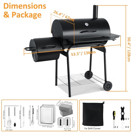 Leonyo A22 Charcoal Grill With Smoker thumb #6
