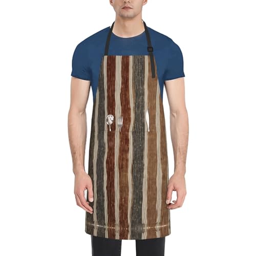 Tablier imperméable imprimé avec poches – Protection réglable en tissu Oxford pour la cuisine et les travaux manuels – Design approuvé par les chefs pour adultes