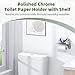 APLusee Toilet Paper Holder with Phone Shelf Polished Chrome, SUS 304 Stainless Steel Bathroom Accessories Tissue Roll Dispenser Storage Wall Mounted
