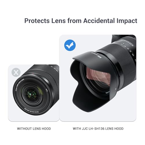 Image of JJC ALC-SH136 Lens Hood for Sony FE 24-240mm F3.5-6.3 OSS Lens SEL24240 | Bayonet, Reversible Design, Replaces Sony ALC-SH136 Lens Hood, Allows to Attach 72mm Filter & Lens Cap, No Vignetting